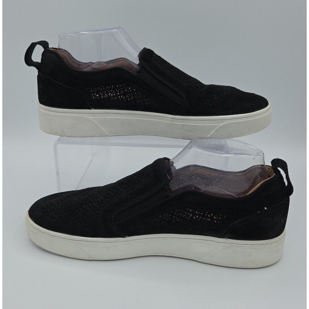 Vionic Kimmie Perforated Black Suede Slip On Sneakers Shoes Women Size 10 EUC - Picture 2 of 9